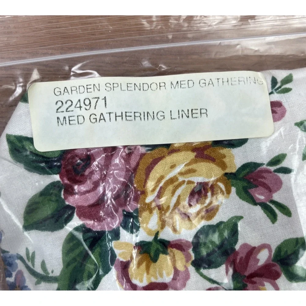 Longaberger Fabric Liner Garden Splender for Medium Gathering Basket NEW 224971